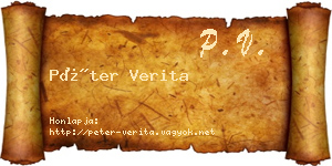 Péter Verita névjegykártya